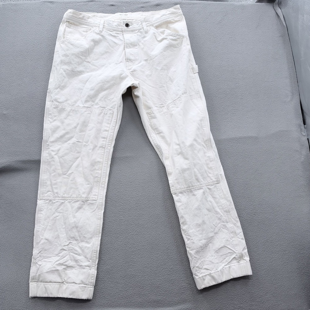 Todd Snyder Straight Fit Jeans Mens 35x31 (Measured 35/31) White Denim Workwear